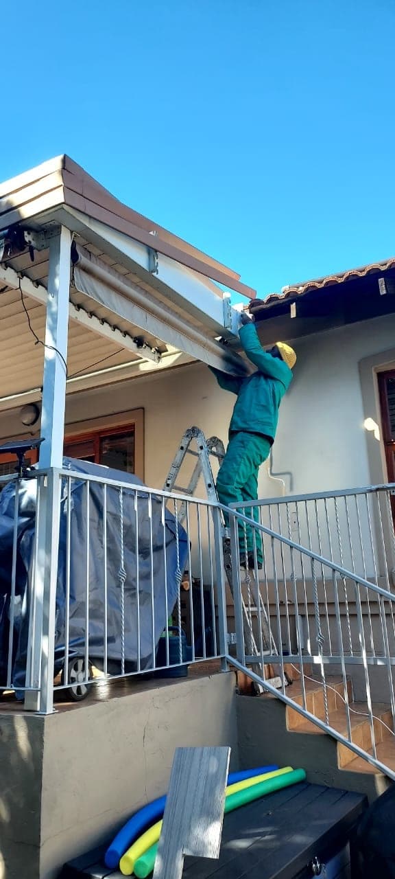 Patio Awning Installation — Construction project in Residential