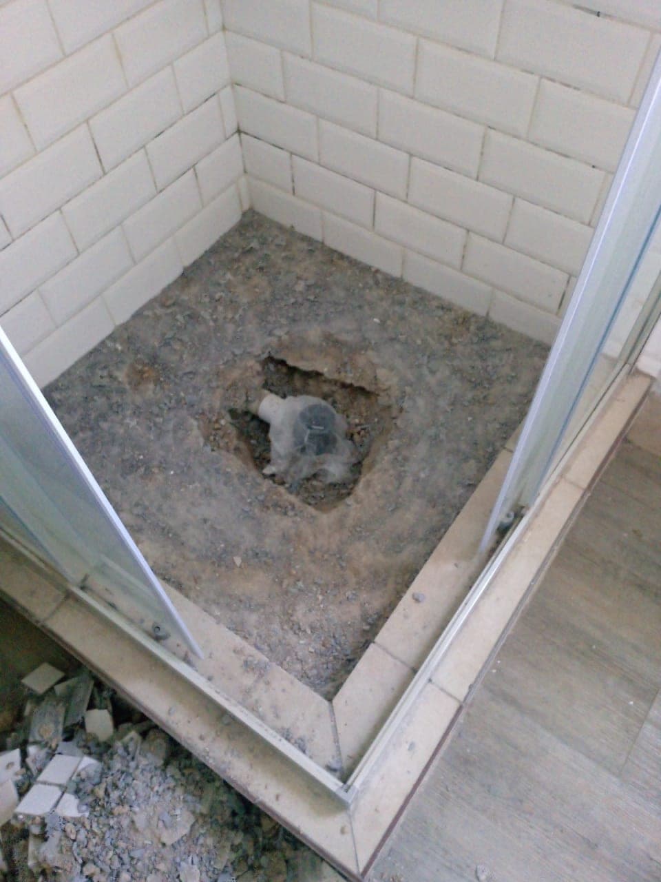 Shower Renovation & Waterproofing — before