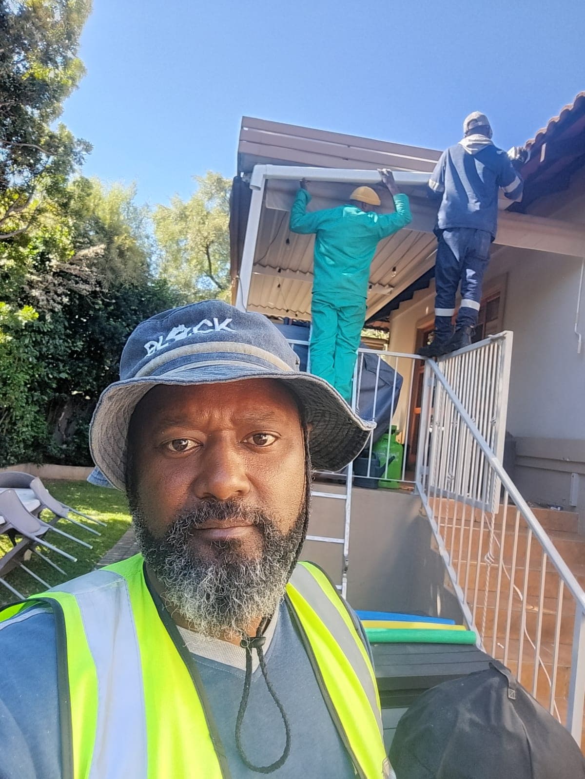 The Thakhama Group team on site during a roofing installation